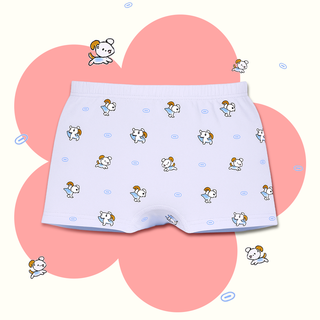 Poochie Pie Happy Undies:Organic Cotton Kids Underwear, Soft & Breathable, Pack of 4 (Boys)