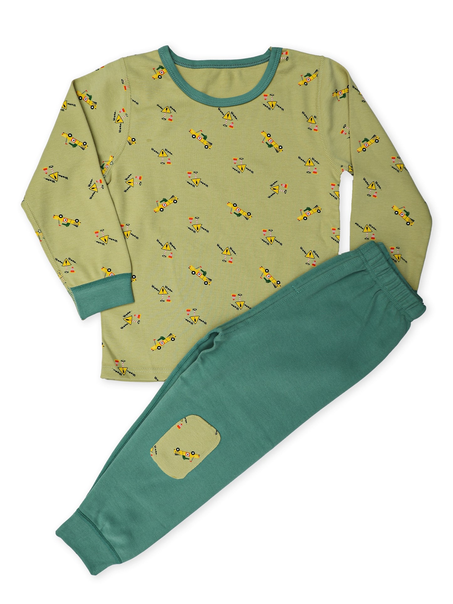 Green & Yellow Race Car PJs (Unisex)