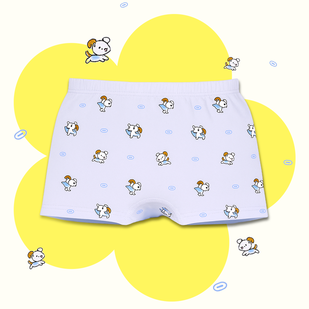 Poochie Pie Happy Undies:Organic Cotton Kids Underwear, Soft & Breathable, Pack of 4 (Boys)