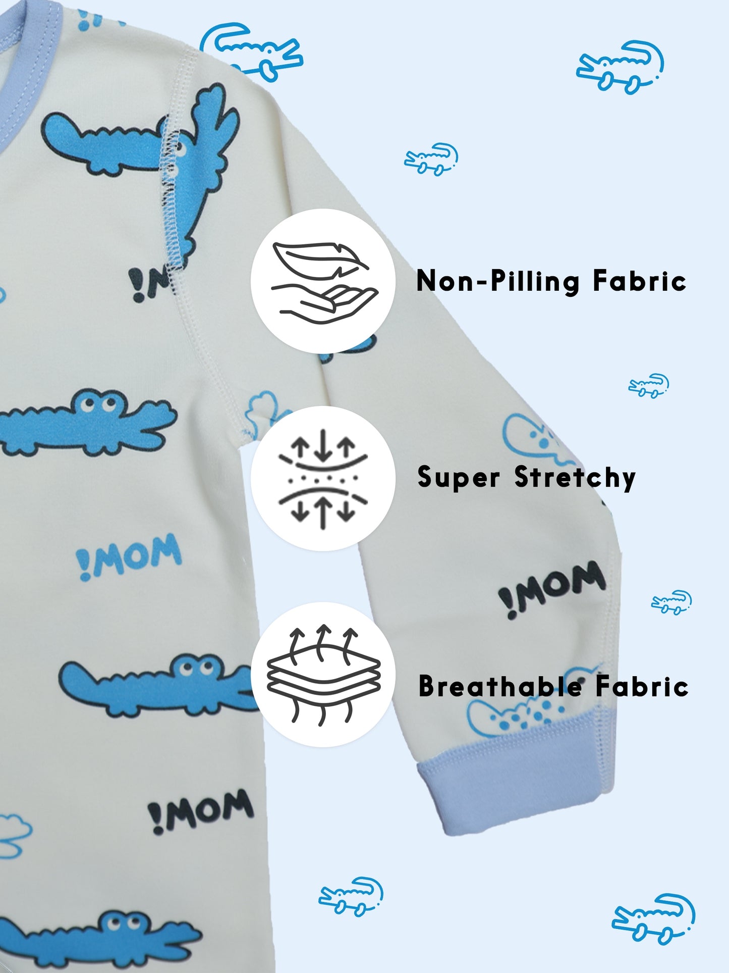 Blue Crocodile PJs (Unisex)